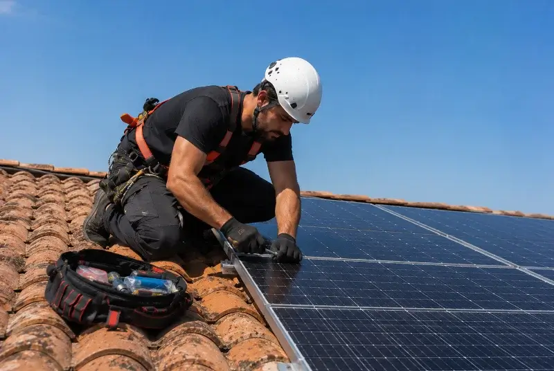 Maintenance et monitoring de panneaux solaires à Combefa